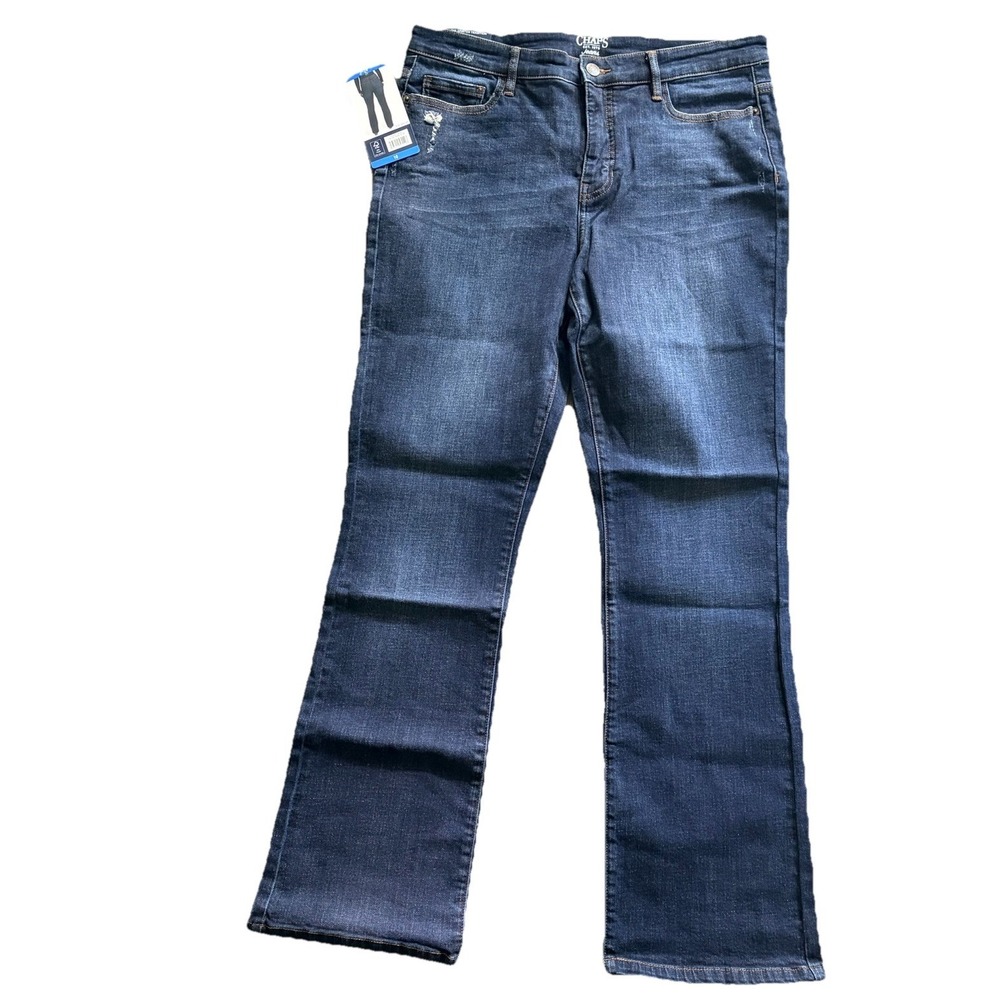 Womens Chaps Blue Mid Rise Skinny Jeans 10 NEW! NWT